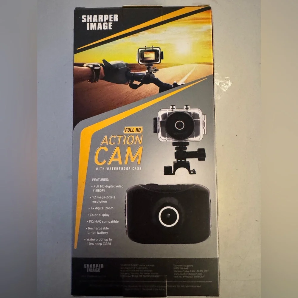 Sharper Image Hd Action Camera Waterproof 5MP 720P Color Display (Like a go pro)